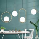 👉 Hanger small Nordic modern pendant light minimalist living room dining bar kitchen lamp bedroom glass ball wall