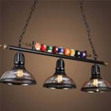 👉 Hanger American LED Billiard Pendant Lamp For Restaurant Bar Clothing Store Hall Table Shop Decorative Hanging Lamps