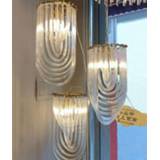 👉 Hanger goud New Fashionable Light Luxury Chandelier American Restaurant LED Pendant Lamp Scandinavian Gold Metal E14 Holder Art Glass Tubula