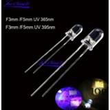 Lens purper violet F5mm F3mm LED Purple Ultra Bright 395nm 365nm UV Diode Light Emitting Lamp 20mA 5 mm Round Water Clear