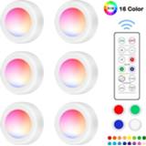 👉 Wardrobe Dimmable Touch Sensor LED Closet Night Lights 16 Colors RGB Under Cabinet Lighting Wireless stair wall lamp