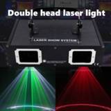 👉 Lens rood donkergroen blauw Hot sales 2 Red Green Blue RGB Beam Laser Light DMX 512 Professional DJ Party Show Club Holiday Home Bar Stage Lighting