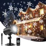 👉 Projector Waterproof Moving Snowflake Laser Light Christmas Snowfall LED Stage For Holiday New year Party Garden Lamp