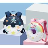 👉 Backpack baby's kinderen jongens meisjes Cute Baby Kids Bags for Boys Girls Rainbow Unicorn Toddler Backpacks Creative Mini Donuts Space Ship School Bag