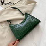 👉 Schoudertas leather vrouwen Fashion Exquisite Shopping Bag Retro Casual Women Totes Shoulder Bags Female Solid Color Chain Handbag