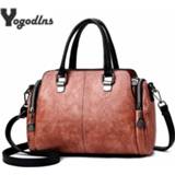 👉 Schoudertas PU leather vrouwen Top-handle Bag Women Crossbody Shoulder Lady Simple Style Fashion Handbags Totes