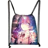 Backpack vrouwen kinderen Re:Zero kara Hajimeru Isekai Seikatsu drawstring bag women storage Anime Emilia Rem teenager kids bookbag gift