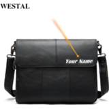 👉 Messenger bag leather WESTAL Mens Male Genuine Fashion Shoulder Bags for Men Handbags Sacthels 8007