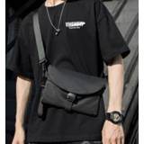 👉 Messenger bag zwart nylon Black Functional Zipper Crossbody for Male Fashion Trend Men Pack Waterproof Casual Men's Shoulder