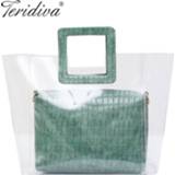 👉 Schoudertas transparent large vrouwen New Brand Women Shoulder Bag Tote Bags Crocodile Women's Messenger Handbag Capacity Composite Purse