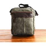 👉 Messenger bag canvas small Vintage Waxed Flap Crossbody Phone Bags For Men Waterproof Cycling Portable