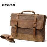 👉 Handtas leather DECRJI Luxury Crazy Horse Handbag Men Bag Briefcase Business Messenger Bags Computer Laptop Shoulder Male Travel