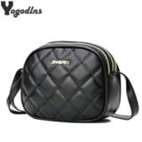 👉 Schoudertas zwart PU leather vrouwen Fashion Diamond Pattern Messenger Women Bag Ladies Shoulder Bags Black Luxury Design Crossbody Mini