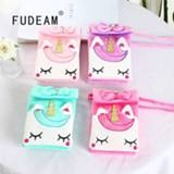 👉 Handtas meisjes FUDEAM Soft Plush Unicorn Children Coin Purse Cute Cartoon Animal Magnet Hook Girl Shoulder Bag Mini Handbag Messenger