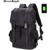 👉 Backpack large Heroic Knight Capacity Travel Backpacks Men USB Charge 15.6in Laptop For Teenagers Drawstring Bag Male School