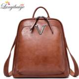 👉 Backpack leather vrouwen meisjes New Vintage Women High Quality Brand Female Shoulder Bag Lady Multifunction Hot School Bags For Girls