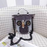 👉 Messenger bag meisjes vrouwen Creative Handmade Beaded Woven Girls Mobile Phone Niche Cute Owl Women's Banquet Lipstick