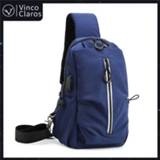 Business tas nylon Fashion Men Chest Bag High Quality Trend USB Charging Bags for Lightweight Waterproof Fabric Sling
