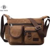👉 Schoudertas canvas Shoulder Bags for Men Solid Colors Messenger Strong Fabric Vintage Style Crossbody 2020 Multiple Pockets