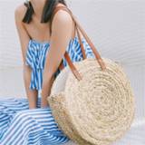 👉 Schoudertas vrouwen Fashion Straw Shoulder Bag Women Summer Totes Bags Casual Wicker Woven Handbags Moroccan Palm Basket Beach Vintage Big