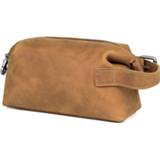 👉 Handtas leather MAHEU Vintage Clutch Bag Crazy Horse Toiletry kits Men Storage Make Up Unisex Hand