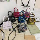 👉 Schoudertas PU leather small vrouwen Fashion Serpentine Women Shoulder Bag Retro Snake Print Mini Totes Purse for Female Crossbody Handbag