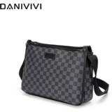 👉 Messenger bag leather mannen Vintage Plaid Men's Famous Brand Designer Handbags Business Shoulder Crossbody Bags Casual Travel Man