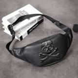 👉 Riem large Retro Men's Capacity Chest Bag Outdoor Fashion Fanny Personalized Skull Decoration Belt