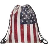 👉 Backpack vrouwen meisjes New 3D Printed Drawstring Bag USA Flag Fashion Mochila Cuerda Out Door Women Men Modis String Girl