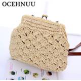 👉 Messenger bag small vrouwen meisjes OCEHNUU Summer Crossbody Bags For Women Girls Beach Straw Weave Hollow Out Shoulder Bolsos Mujer