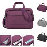 Briefcase purper zwart grijs nylon vrouwen Men Women Laptop Bag 13 14 Inch Purple Black Gray Portable Travel Waterproof Should Handbag