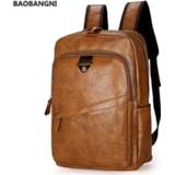 👉 Backpack zwart PU leather large mannen Fashion Men Waterproof Travel Bag Man Capacity Teenager Male Mochila Laptop Backpacks Zipper Black