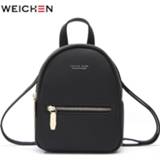 👉 Backpack leather small vrouwen WEICHEN Designer Fashion Women Soft Female Backpacks Ladies Shoulder Bag Mochila Back Pack 2020 Bagpack