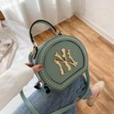 👉 Handtas small vrouwen New Round Handbags for Women 2020 Circle Shoulder Bag Ladies Luxury Designer Purses Hand Bags Rivet Crossbody