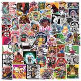 👉 Skateboard 52/100Pcs Fashion Brand Sticker Waterproof For Luggage Car Guaitar Phone Laptop Stickers