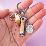 👉 Keychain Cartoon Nail Clippers Earpick Pendant Cute Companion Bag Lanyard Multifunctional Ornaments