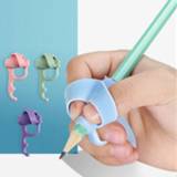 Pencil silicone kinderen Writing Aid Guide Grip for Kids Handwriting Pen Holder Teaching Correction Grips Three Fingers Fixed Soft