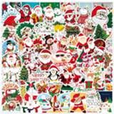 👉 Sock 100 Pcs Christmas Graffiti Stickers Santa Claus Tree Snowman Socks DIY Decals Home Decor Waterproof Stationery Sticker