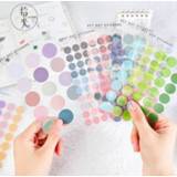👉 Kladblok 120 Pcs Color Mood Sticker Diary Decor Scrapbook Round Labels