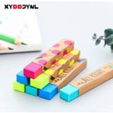 Pencil rubber 1pc Kawaii Stationery Rectangle 2B Eraser Student Prizes Gift Solid Color Soft School Supply