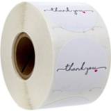 Kladblok wit White Paper Label Sticker Thank You Scrapbook 1 Inch 100-500pcs Wedding Envelope Seal Handmade Stationery
