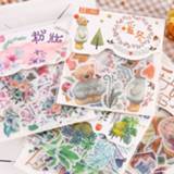 👉 Kladblok 40 pieces/bag 24 designs D diary stickers scrapbook section warm winter series Japanese cute creative stationery gifts