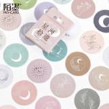 👉 Stickeralbum 45pcs Creative Galaxy Circular Stickers Cute Diary Decor DIY Scrapbooking Round Sticker Album Stick Label Planner Seal