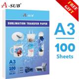👉 Inkjetprinter Inkjet Sublimation Heat Transfer Paper 100sheets A3 for Any Printer with Ink 100 Sheets Letter Size