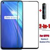 2-in-1 For OPPO Realme 6 Pro Full Cover Tempered Glass Screen Protector Camera Lens Film Coverage Protectors Screenprotector 2in1 For OPPO Realme 6 / Pro 3D Full Cover 9H Tempered Glass Screen Protector & Camera Lens Film Coverage Protectors