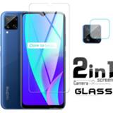 👉 Cameralens 2 in 1 Protective Glass on for Oppo Realme C15 Camera Lens Realmi c 15 Safety Screen Protector Film RMX2180