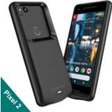 👉 Powerbank zwart XL Portable Battery Charging Phone case Slim Power for Google Pixel 2/ 2XL Bank charger cover black