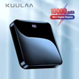 👉 Powerbank KUULAA Power Bank 10000mAh Portable Charging Phone External Battery Charger Mirror Poverbank 10000 mAh for Xiaomi Mi