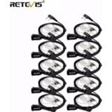 👉 10pcs PTT MIC In-ear Earpiece Walkie Talkies Headset For Kenwood For Baofeng UV5R UV82 888S Retevis H777 RT22 For TYT For Puxing