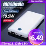 👉 Powerbank YKZ 10000mAh Power Bank For iPhone 12 pro max External Battery Pack Portable Charger Xiaomi Mi 9